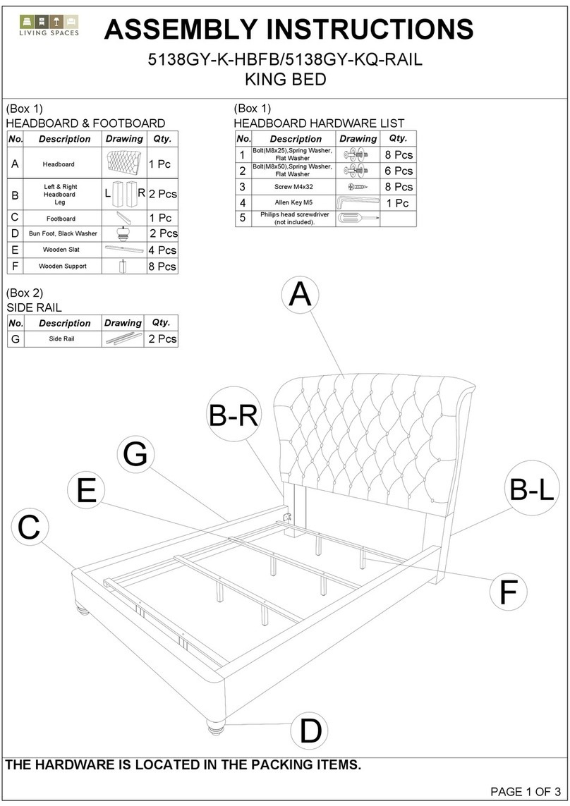 Living Spaces 5138GY-K-HBFB User manual