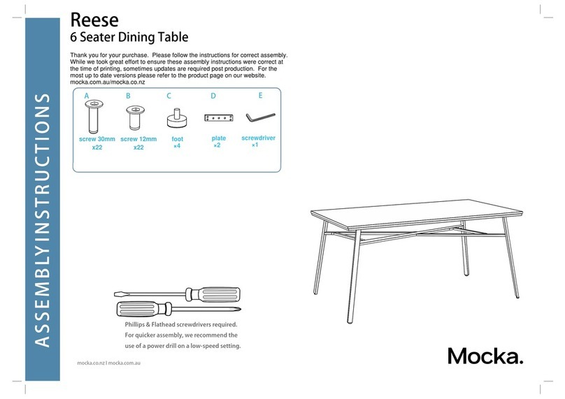 Mocka Reese Assembly instructions Mocka Reese Assembly instructions