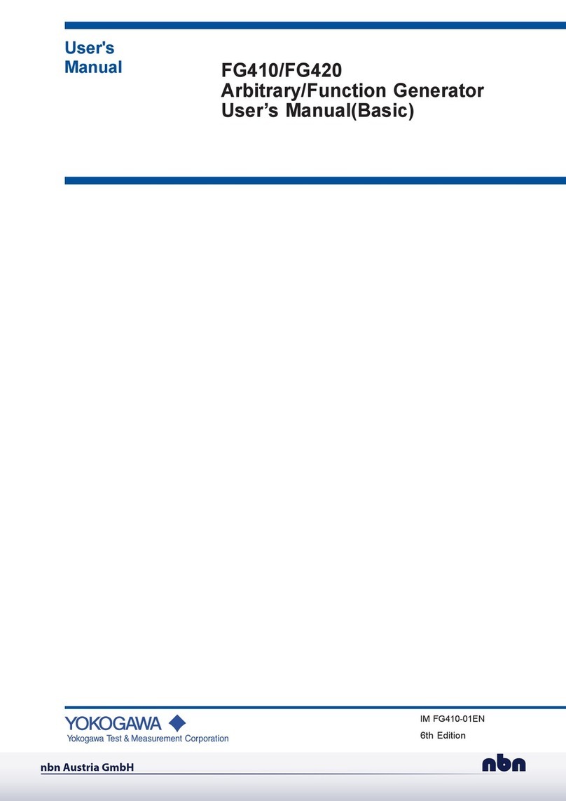 YOKOGAWA FG420 user manual