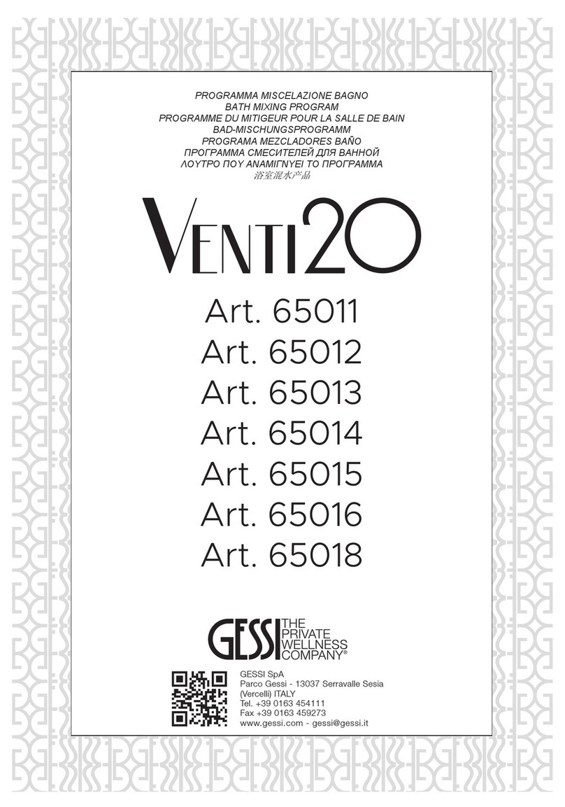 Gessi VENTI20 65011 Bath Mixing Program