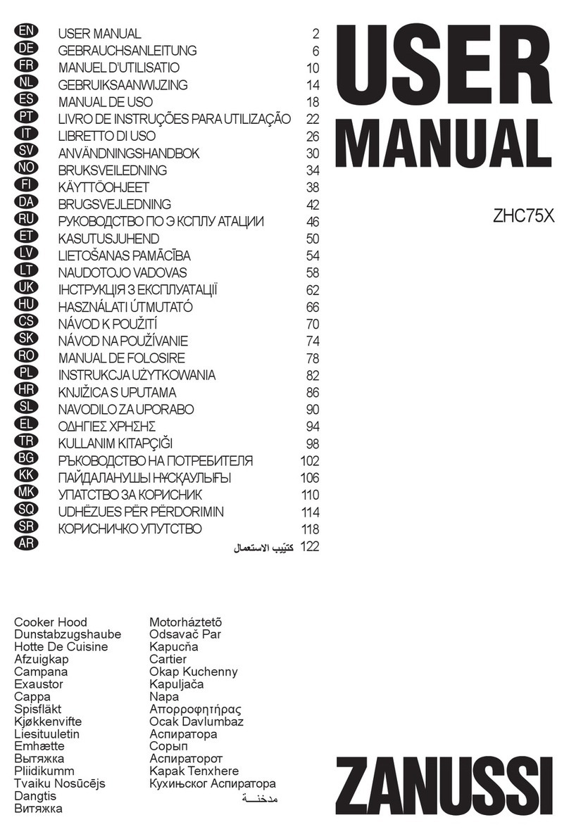 Zanussi ZHC75X user manual