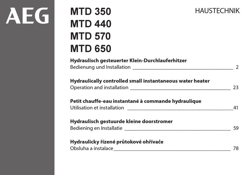 AEG MTD 350 Operation and installation guide AEG MTD 350 Operation and installation guide