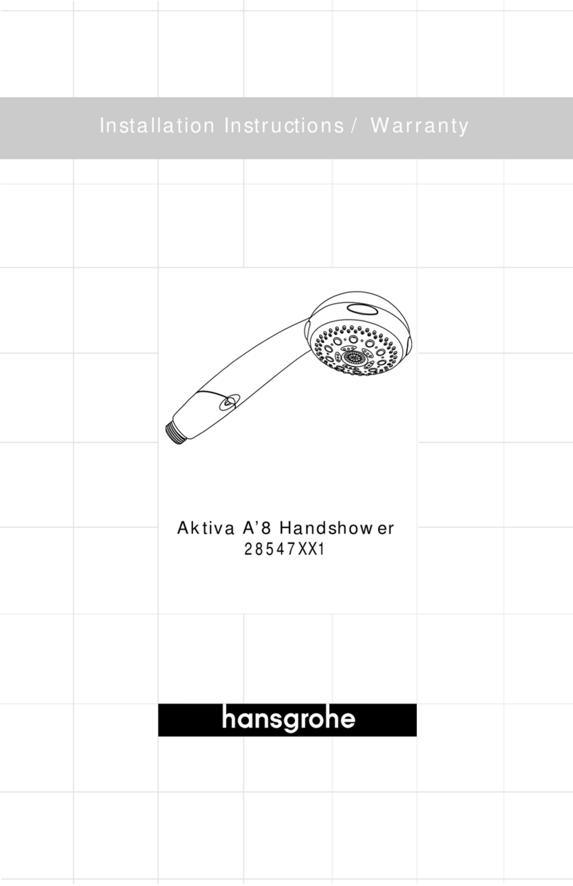 Hans Grohe Aktiva A'8 Handshower 28547 1 Series User manual Hans Grohe Aktiva A'8 Handshower 28547 1 Series User manual