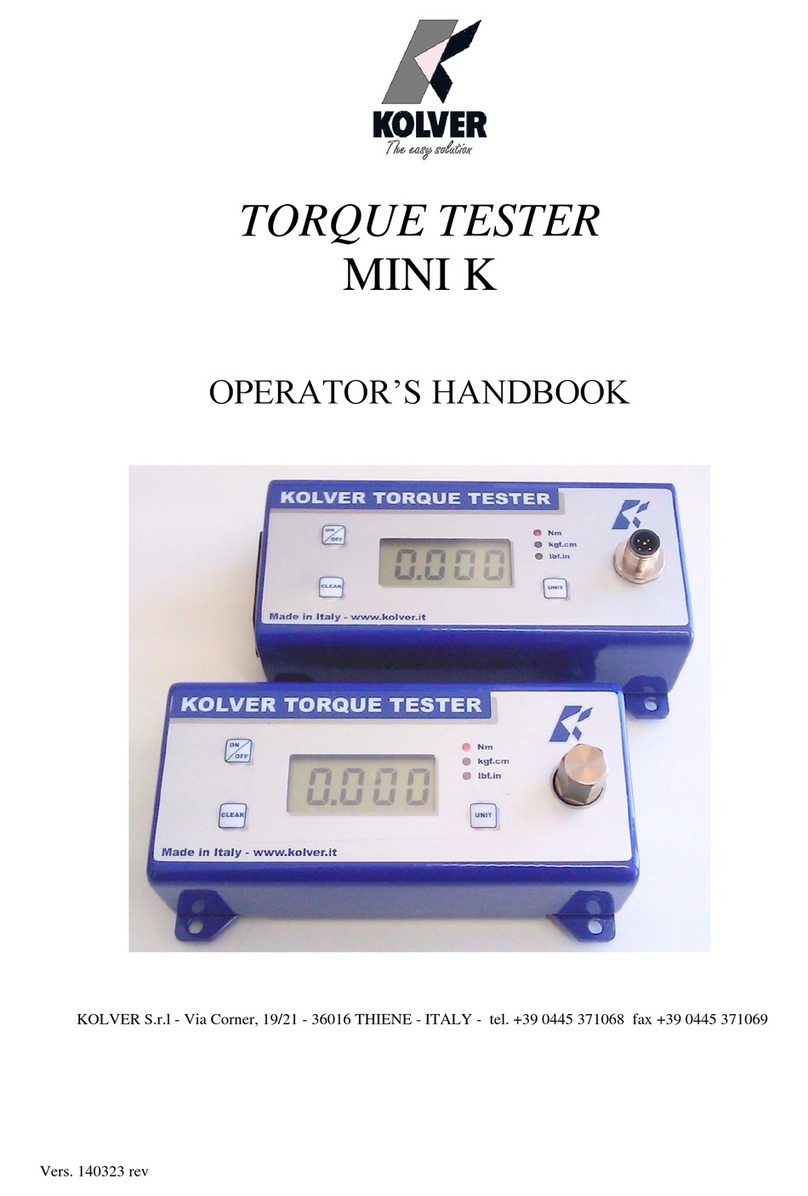 Kolver MINI K Service manual
