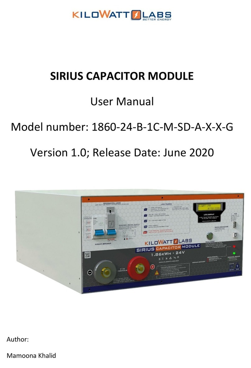 Kilowatt Labs SIRIUS 1860-24-B-1C-M-SD-A-X-X-G User manual