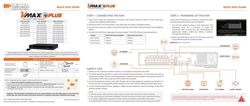 Digital Watchdog VMAX IP PLUS DW-VP12P User manual