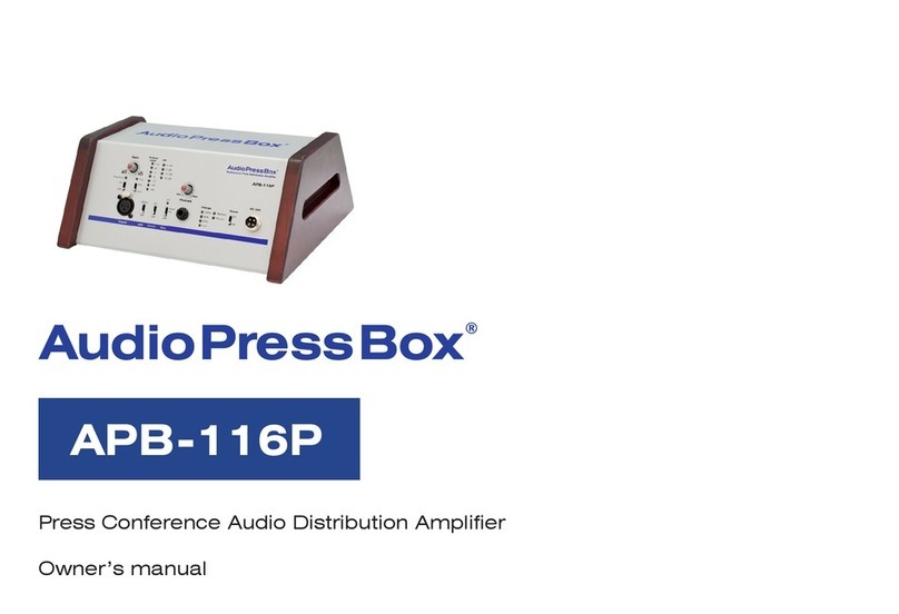 Audio Press Box APB-116P owner's manual