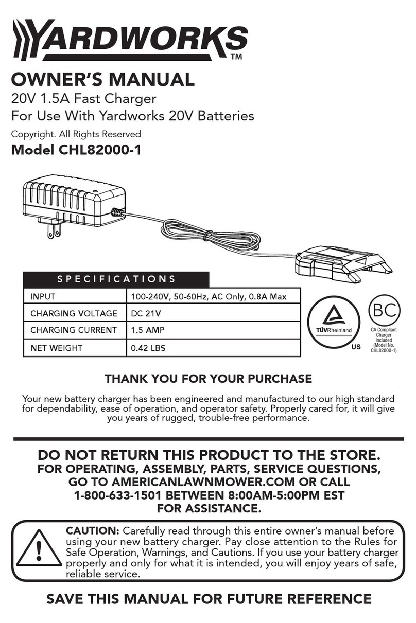 Yard Works CHL82000-1 owner's manual
