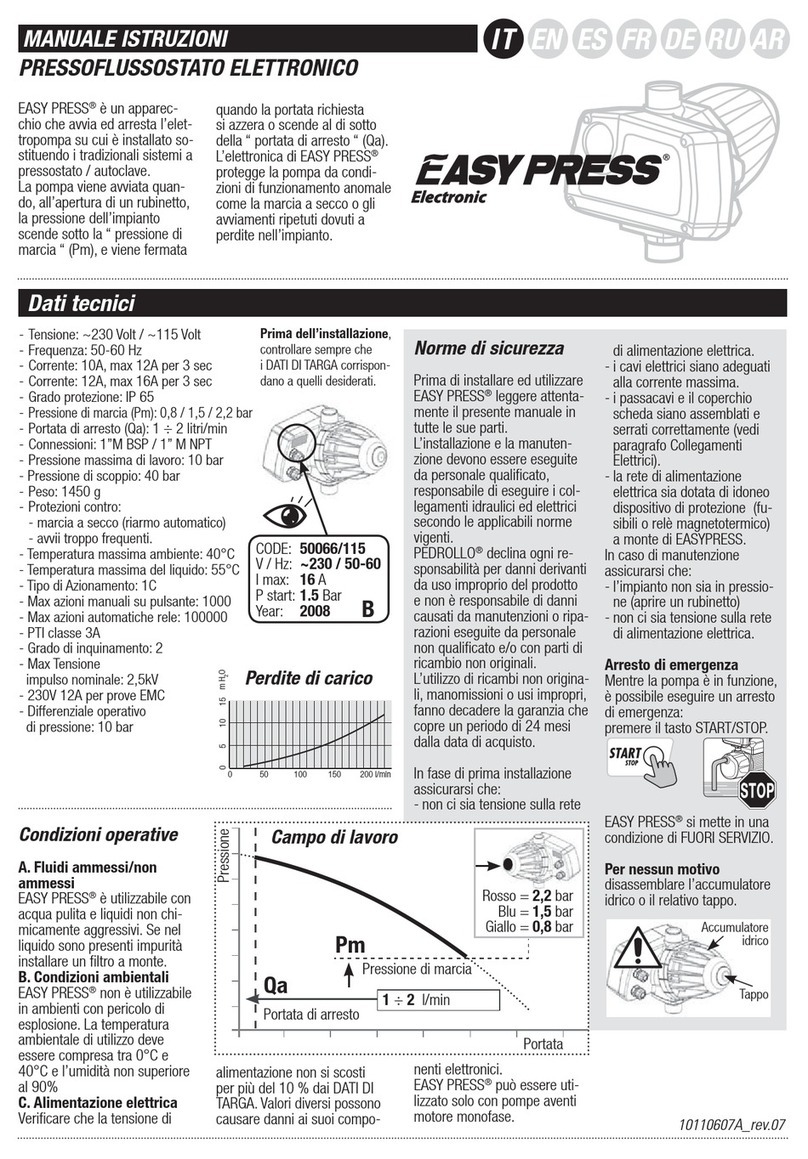 PEDROLLO EASYPRESS Series user manual