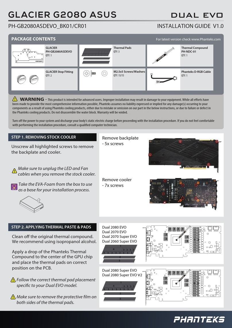 Phanteks GLACIER DUAL EVO Series installation guide