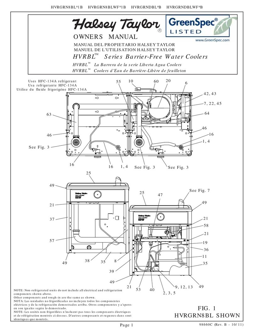 Halsey Taylor HVRGRN8BL owner's manual Halsey Taylor HVRGRN8BL owner's manual