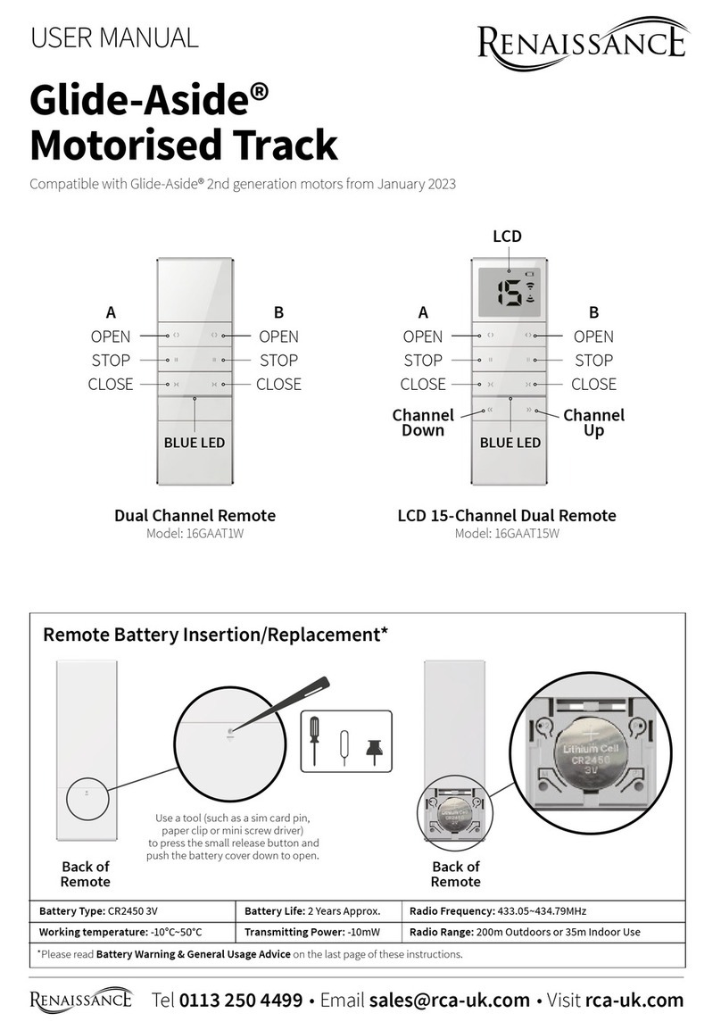 Renaissance Glide-Aside User manual