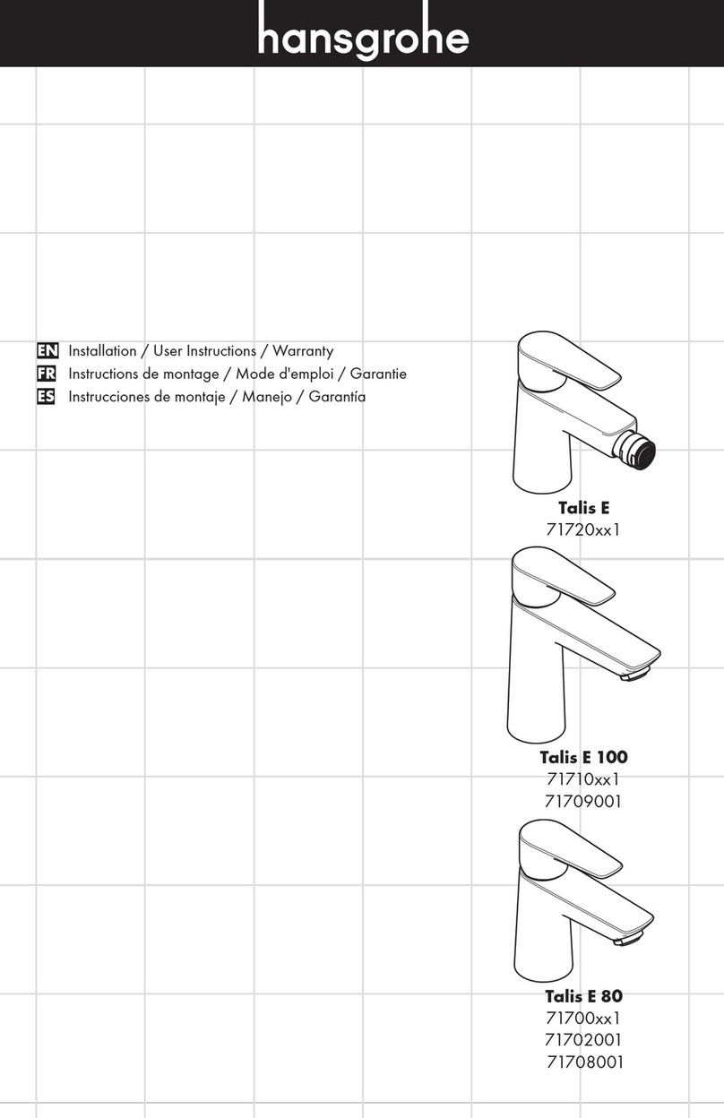 Hans Grohe Talis E 100 71710 1 Series Instruction Manual Hans Grohe Talis E 100 71710 1 Series Instruction Manual