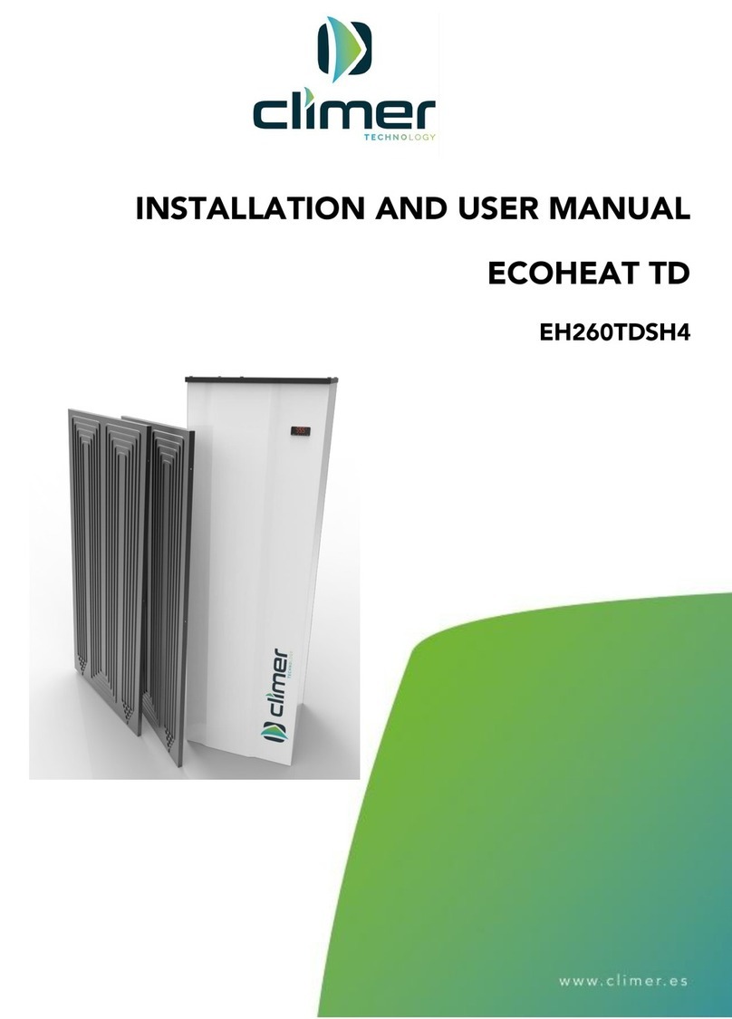Climer ECOHEAT TD EH260TDSH4 Installation and user manual