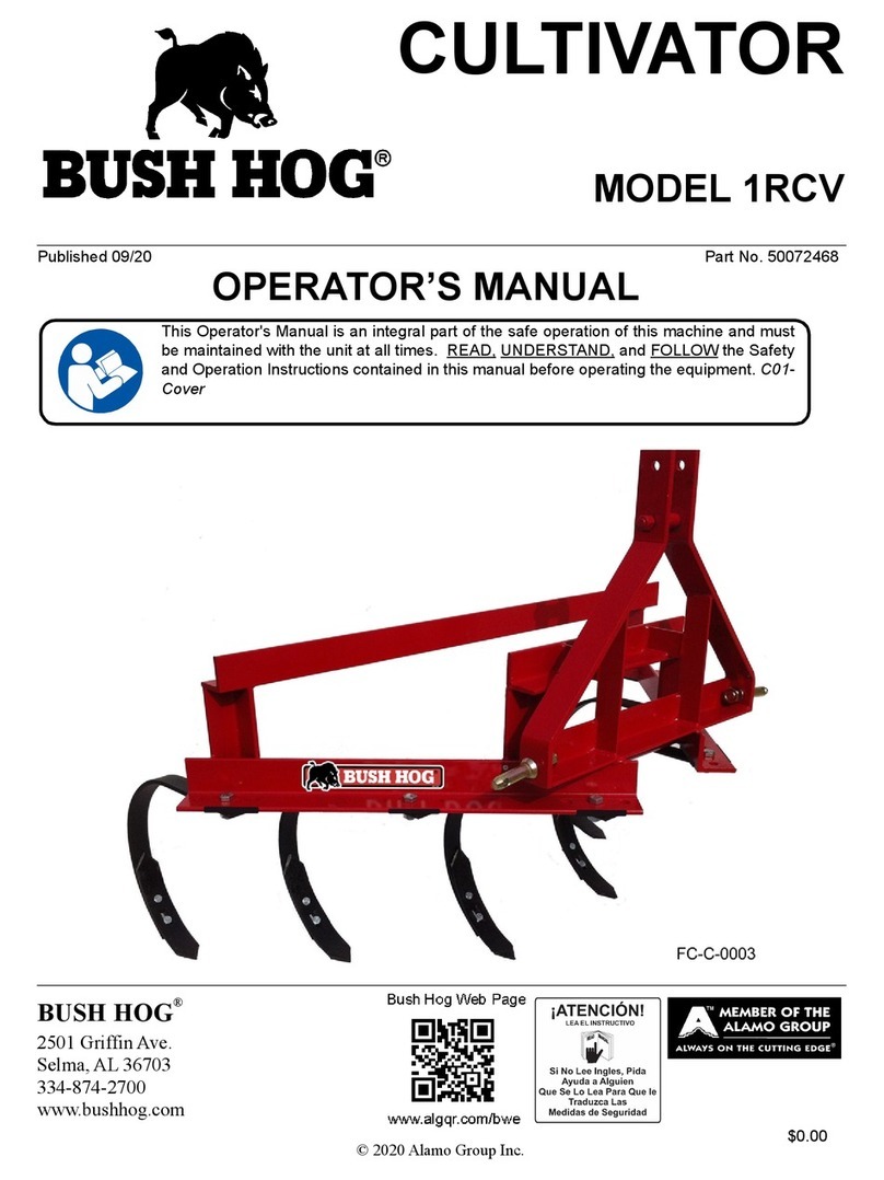 Bush Hog 1RCV Operator's manual