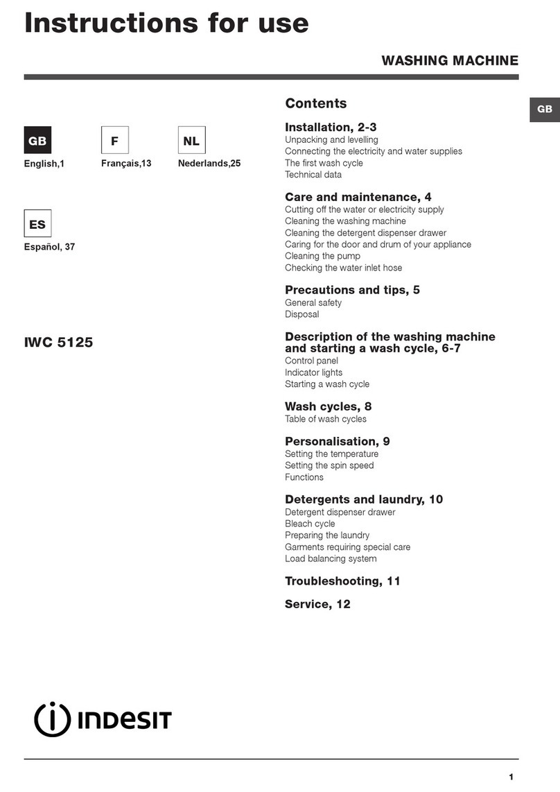 Indesit IWC 5125 Instructions for use