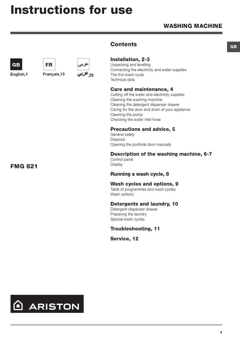 Ariston FMG 821 User manual