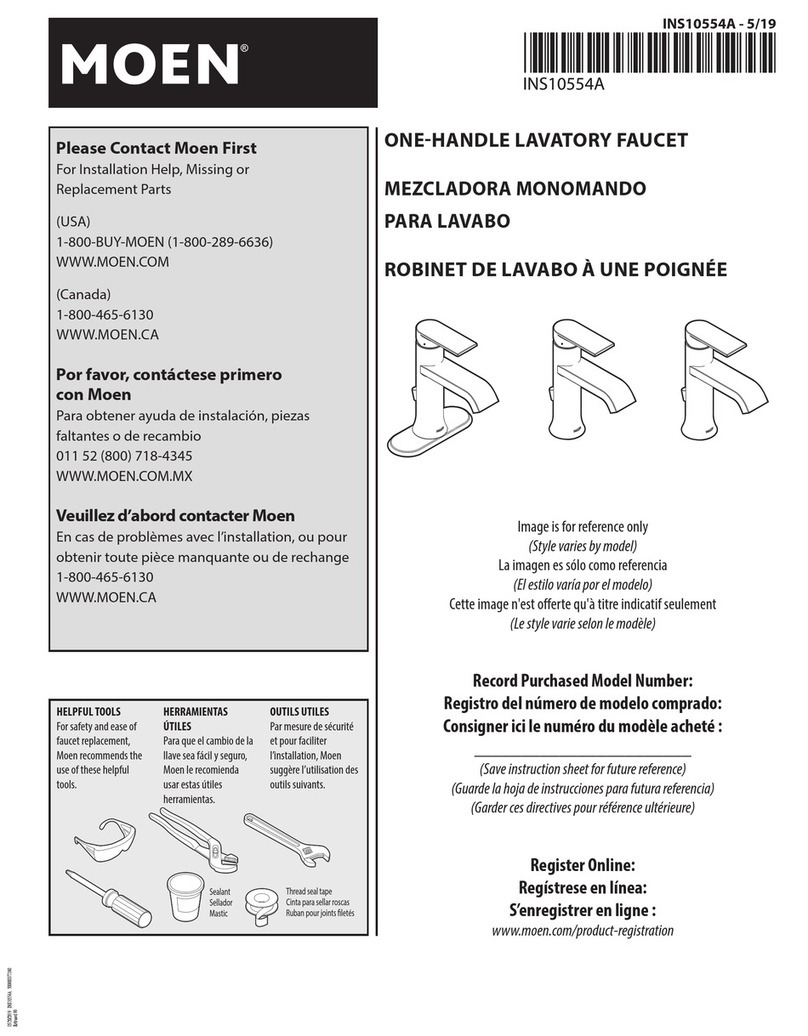 Moen Genta LX 6702BN quick start guide