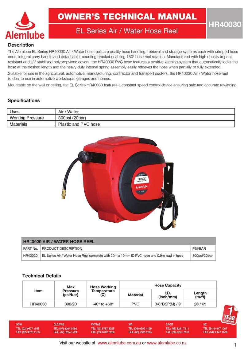 Alemlube EL SERIES owner's manual