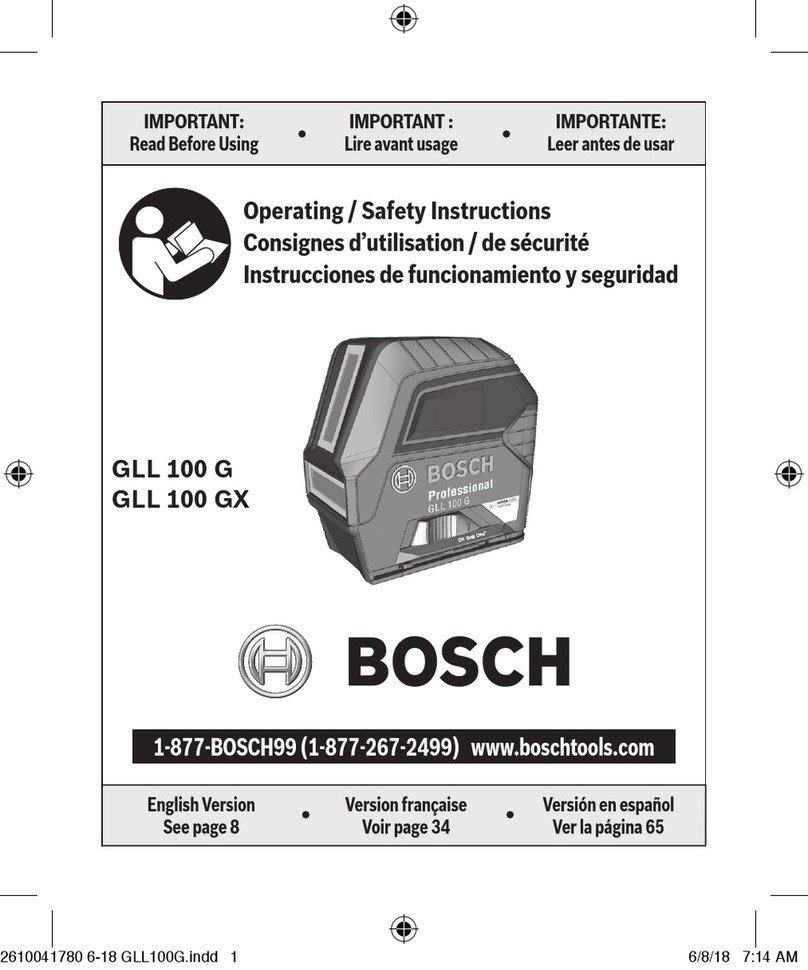 Bosch GLL 100 GX Assembly instructions Bosch GLL 100 GX Assembly instructions