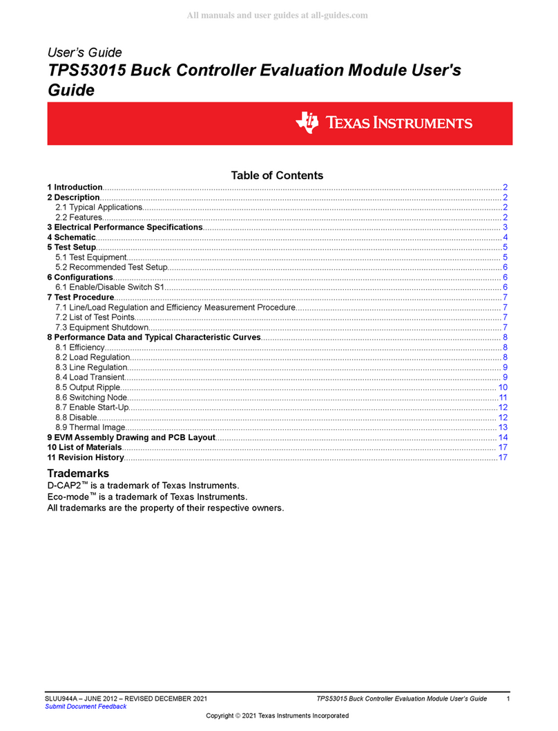 Texas Instruments TPS53015EVM-126 User manual Texas Instruments TPS53015EVM-126 User manual