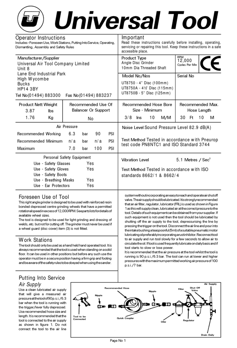 Universal Tool UT8750 Specifications