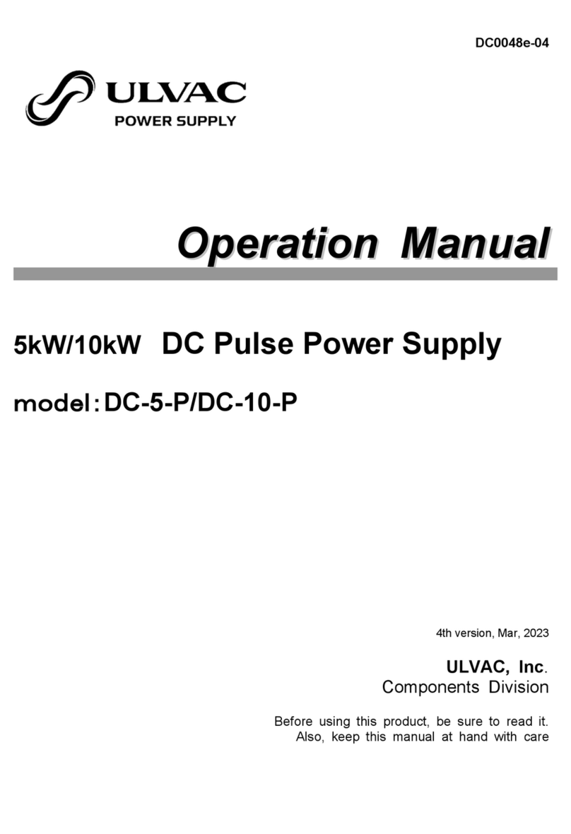 Ulvac DC-5-P User manual