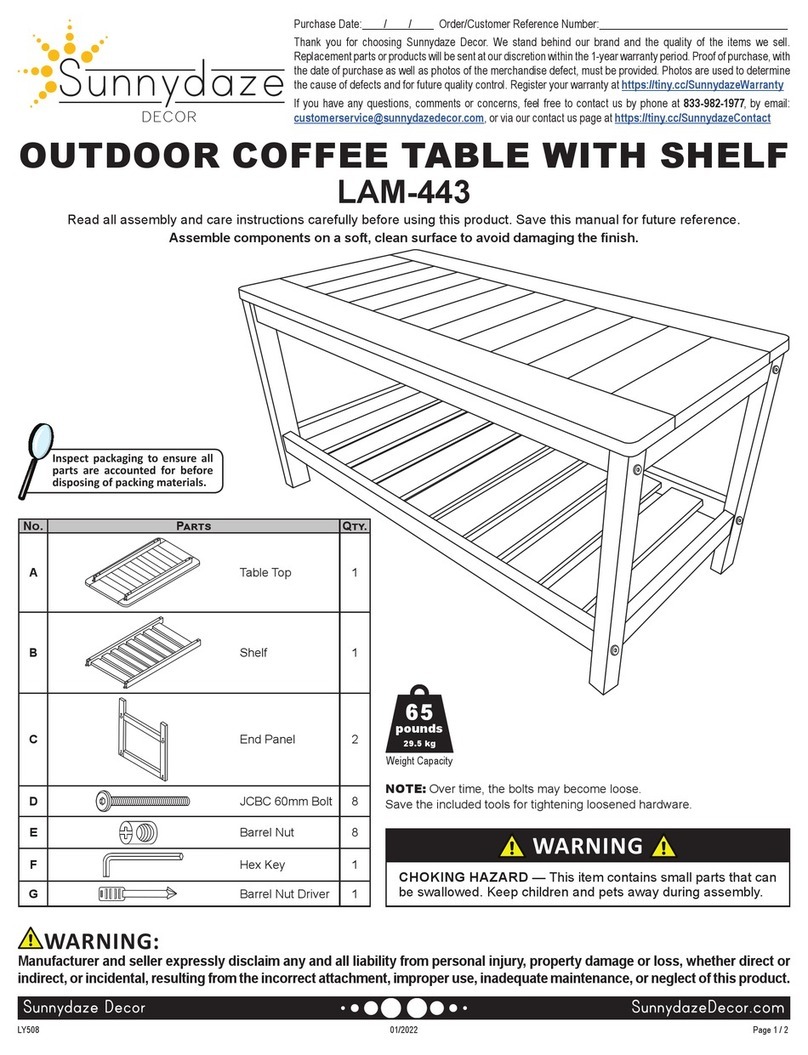 Sunnydaze Decor LAM-443 quick start guide
