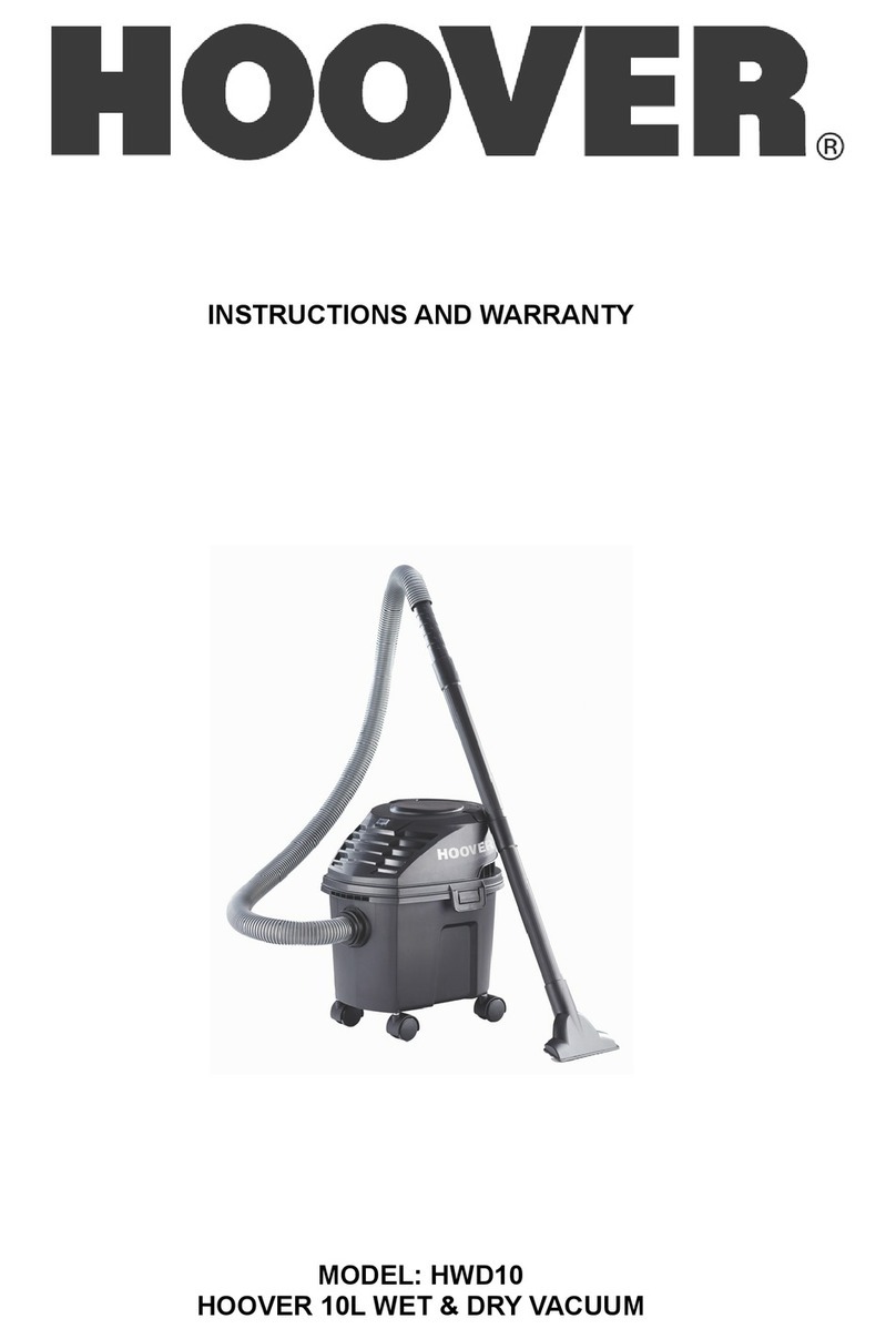 Hoover HWD10 Instructions and warranty