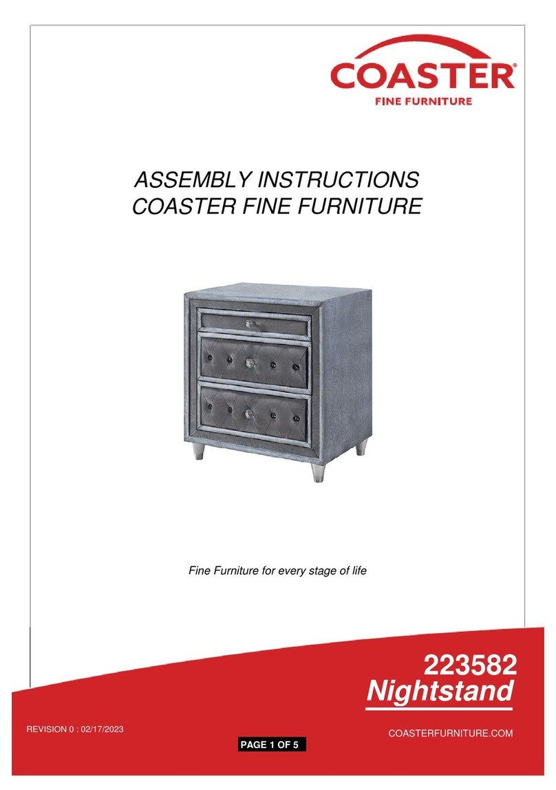 Coaster 223582 Assembly instructions Coaster 223582 Assembly instructions
