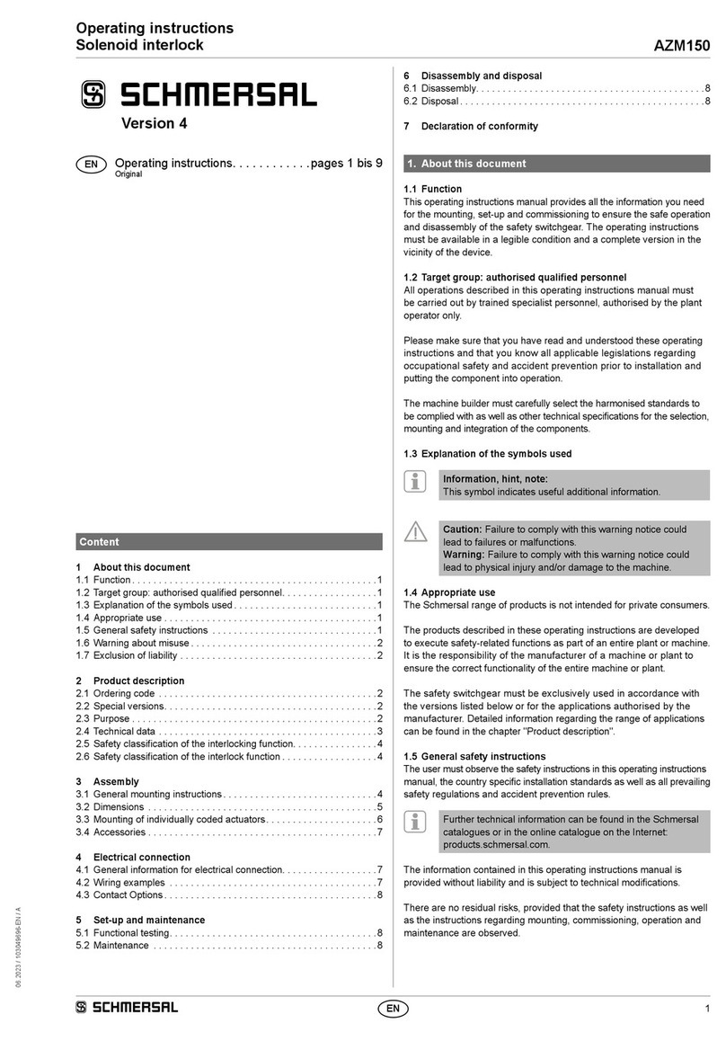 schmersal AZM150 User manual