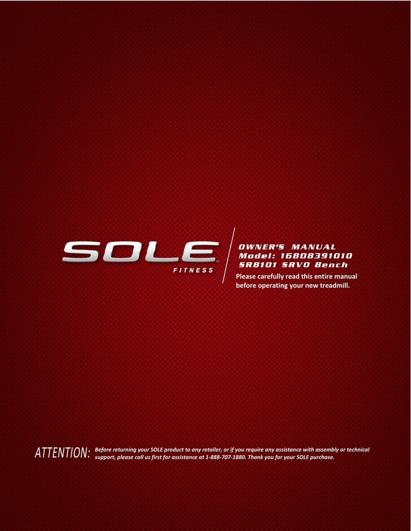 Sole Fitness SRB101 SRVO owner's manual