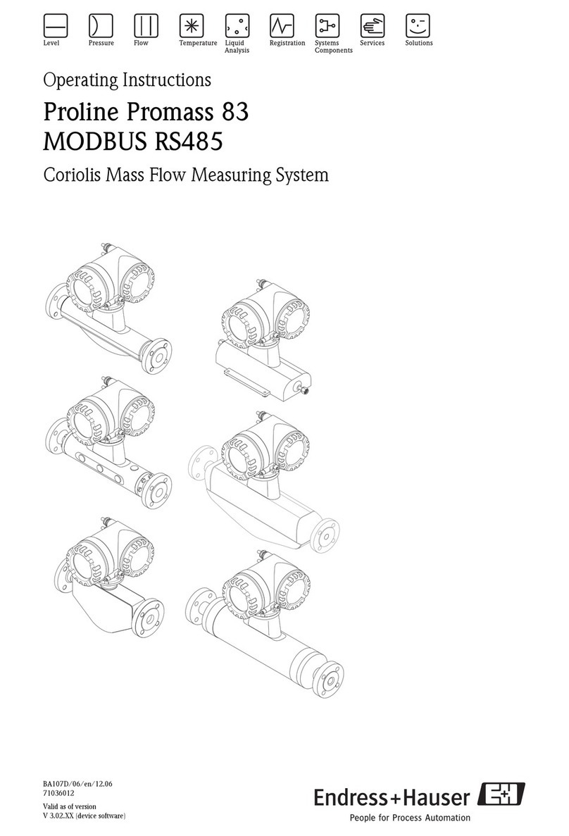 Endress+Hauser Proline Promass 83 operating instructions Endress+Hauser Proline Promass 83 operating instructions