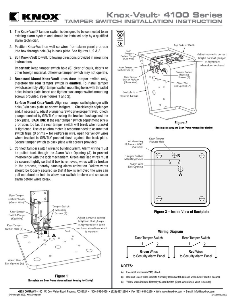 Knox Vault 4100 Series installation instructions