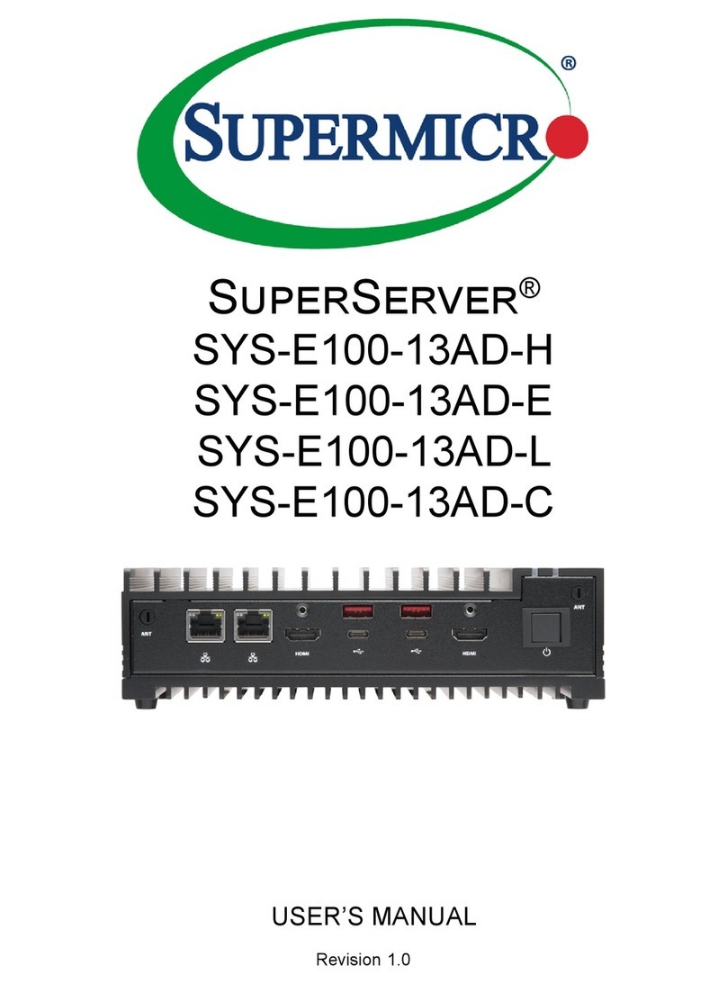 Supermicro SuperServer SYS-E100-13AD-H User manual