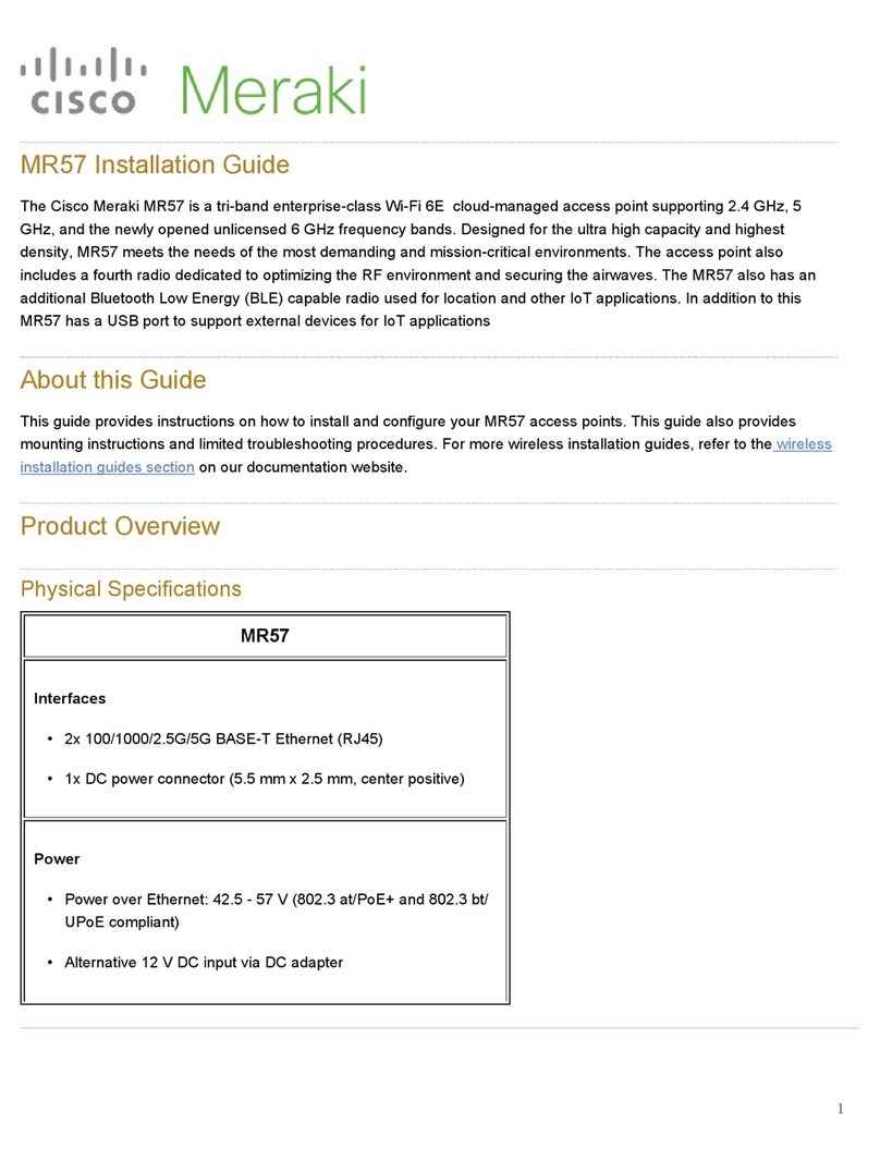 Cisco MERAKI MR57 User manual