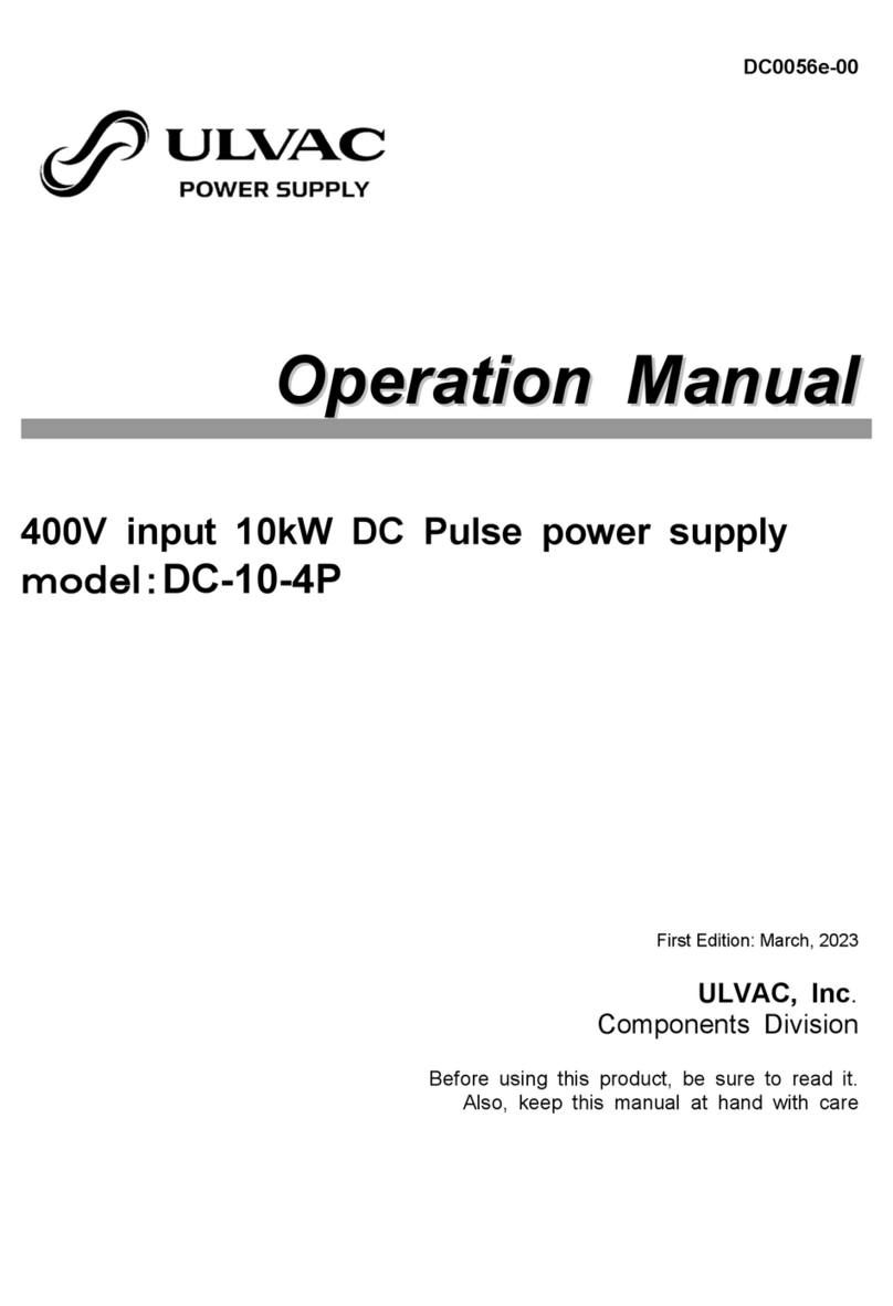 Ulvac DC-10-4P User manual