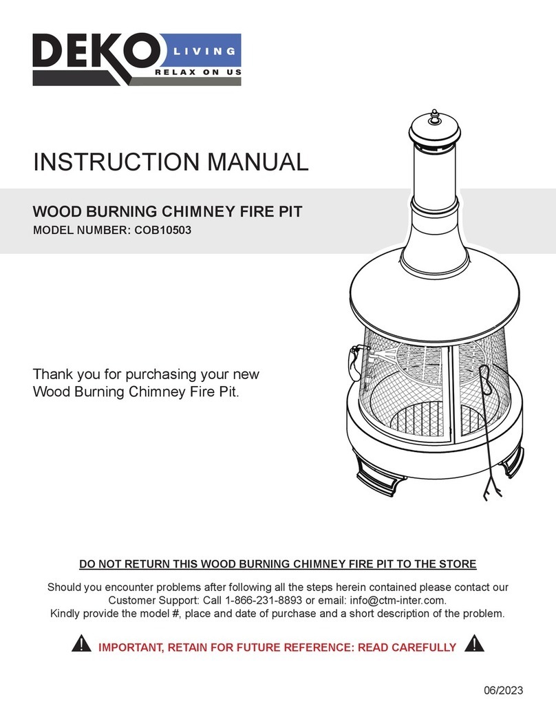 DEKO LIVING COB10503 instruction manual