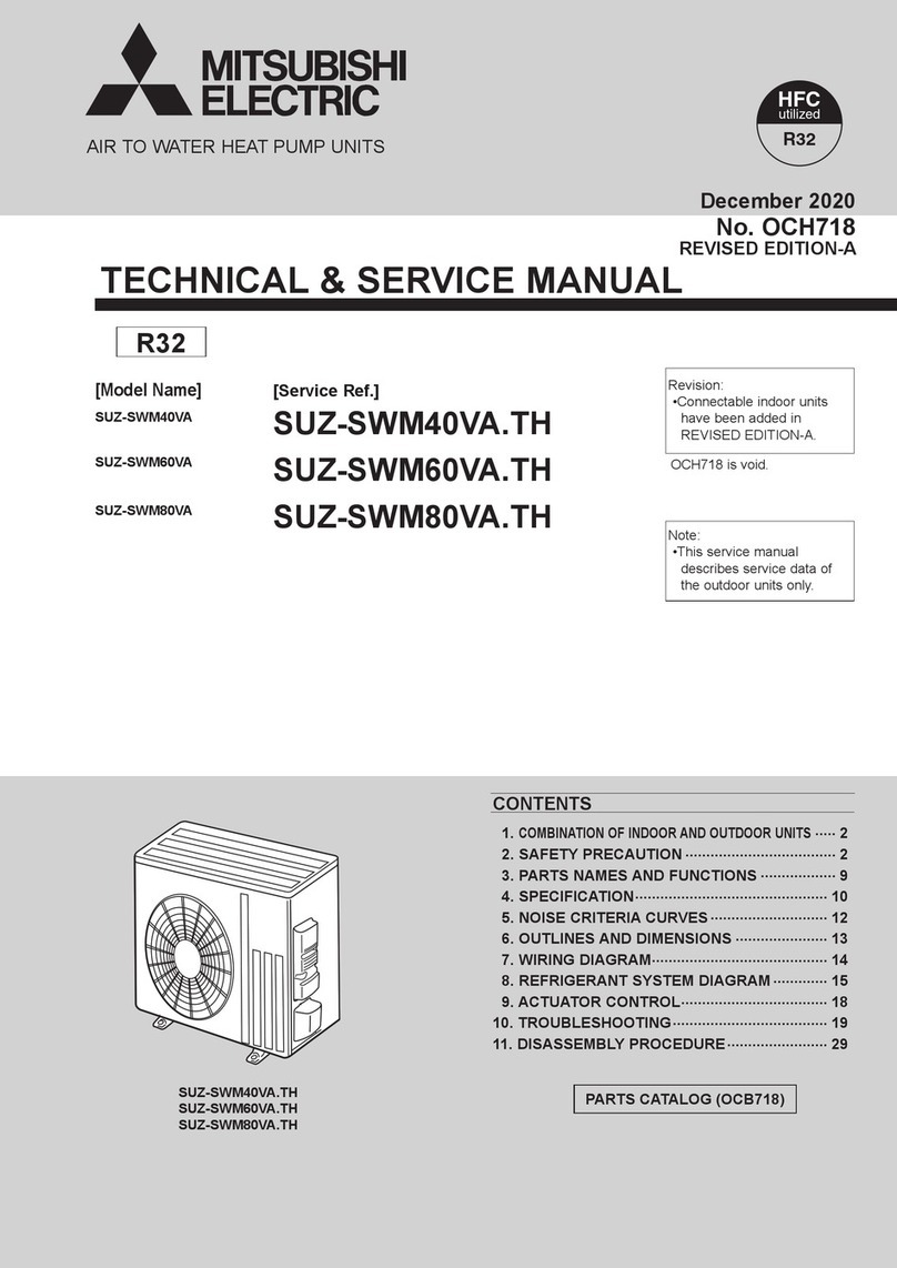 Mitsubishi Electric SUZ-SWM40VA Technical & service manual Mitsubishi Electric SUZ-SWM40VA Technical & service manual