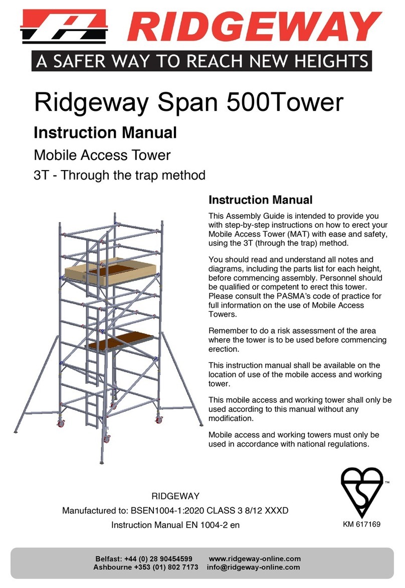 Ridgeway Span 500Tower User manual