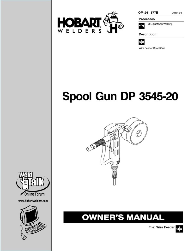 Hobart Welding Products Spool Gun DP 3545-20 owner's manual