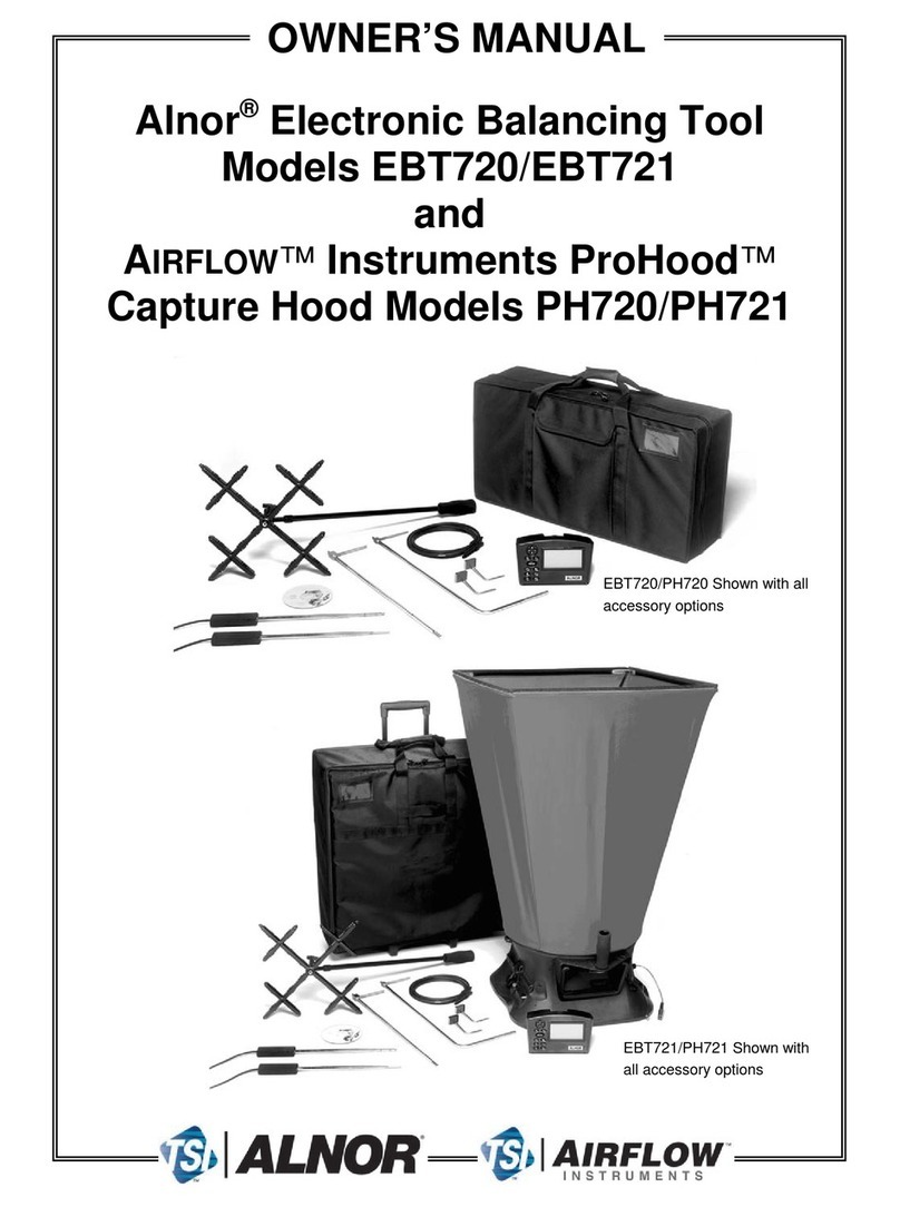TSI Instruments AIRFLOW Instruments ProHood PH720 User manual