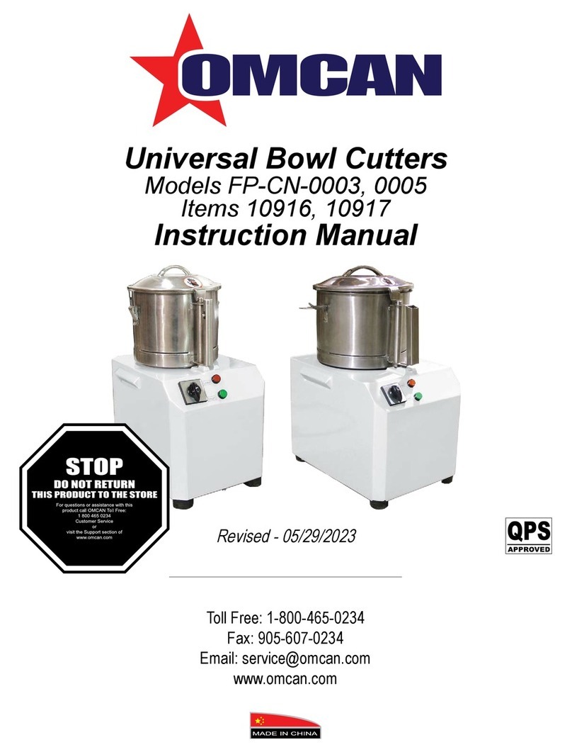 Omcan FP-CN-0003 User manual
