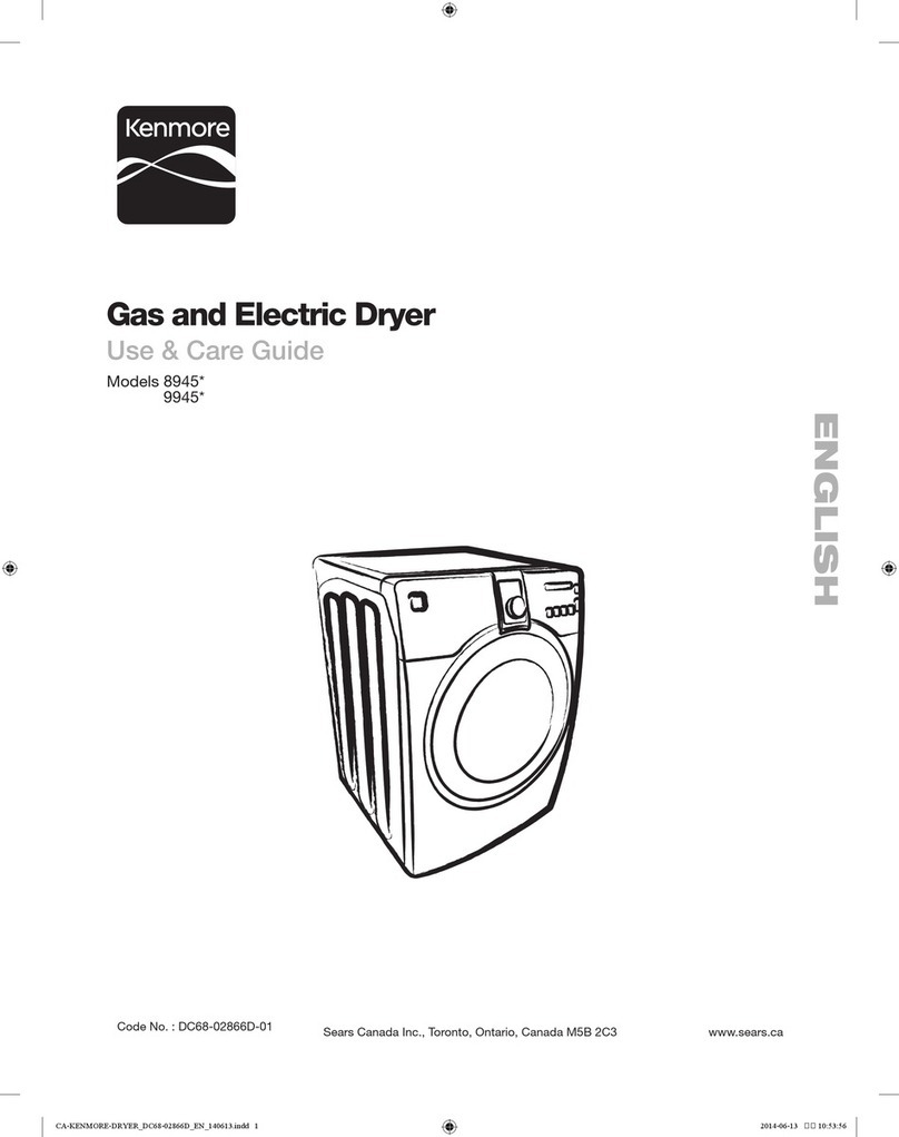 Kenmore 8945 Series Use & care guide