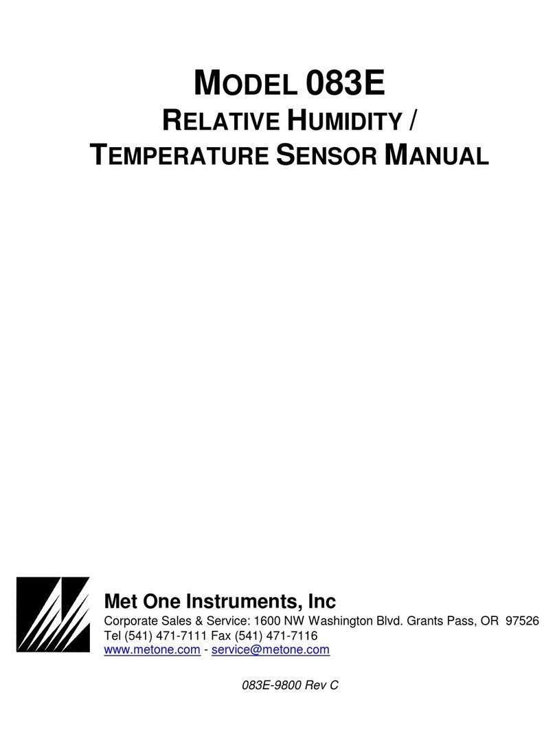 Met One Instruments 083E User manual Met One Instruments 083E User manual