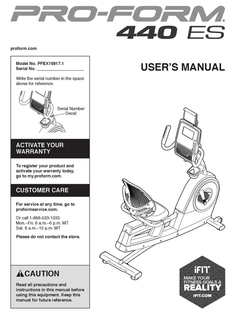ICON Health & Fitness Pro-Form 440 ES PFEX15917.1 user manual ICON Health & Fitness Pro-Form 440 ES PFEX15917.1 user manual
