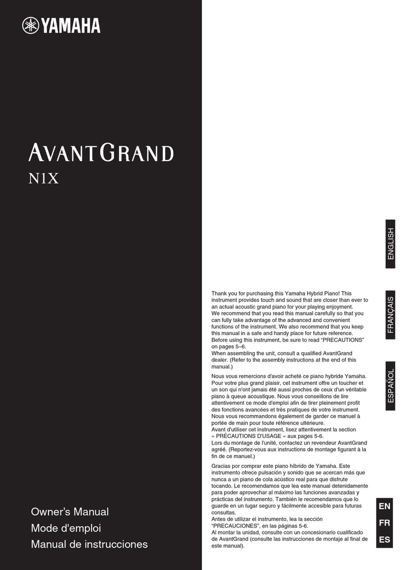 Yamaha AvantGrand N1X User manual