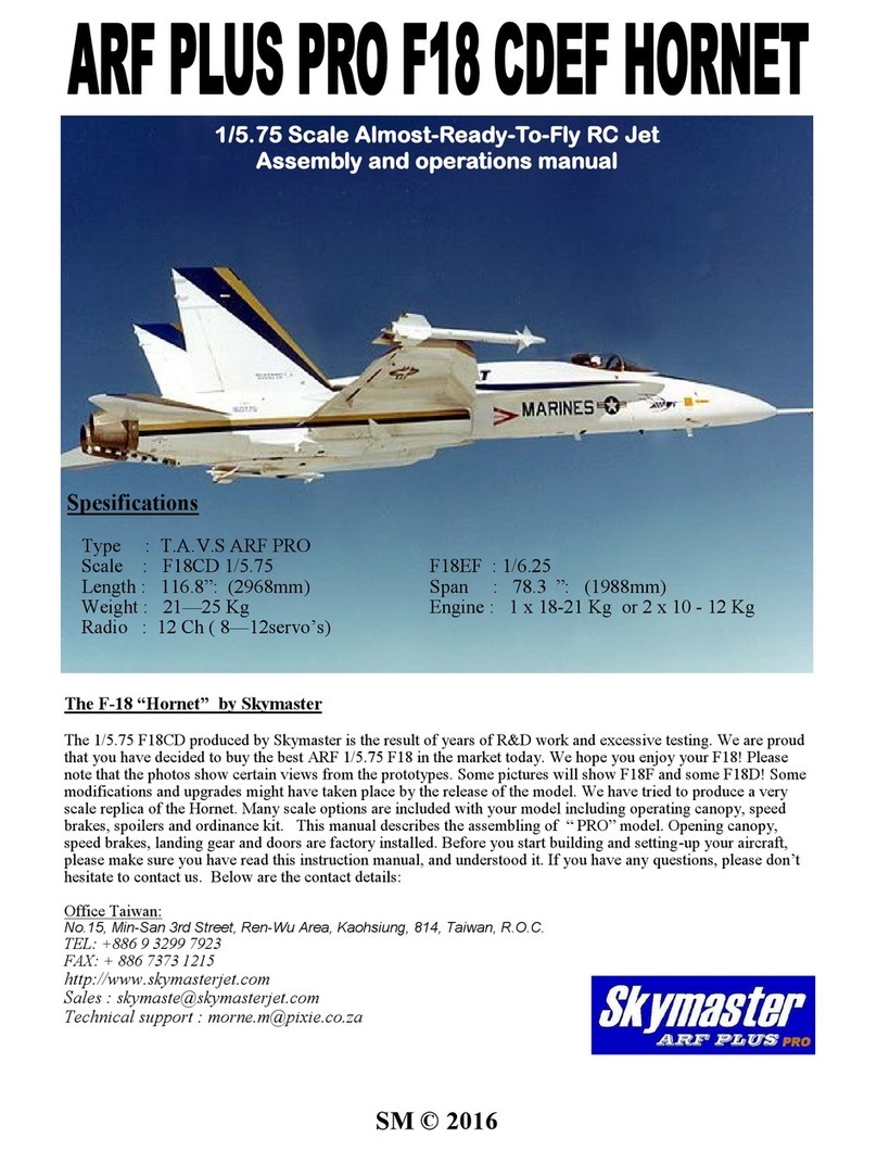 Sky Master ARF PLUS PRO F18 CDEF HORNET Installation and operating instructions