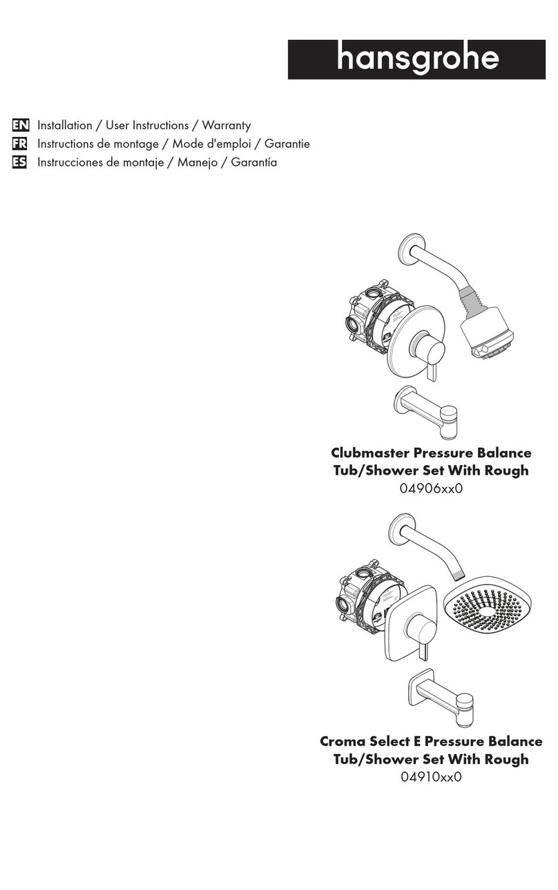 Hans Grohe Croma Select E Pressure Balance 04910 0... Instruction Manual Hans Grohe Croma Select E Pressure Balance 04910 0... Instruction Manual