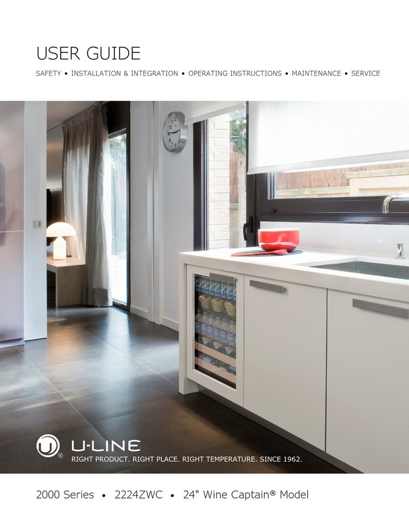 U-Line Wine Captain 2000 Series User manual